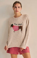 Parisian Dog Graphic Sweater