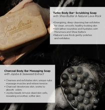 Load image into Gallery viewer, Charcoal Body Bar Massaging Soap
