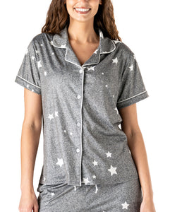 Grey star pajama top
