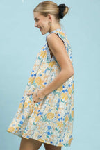 Blue Mix Floral Dress