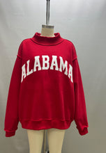 Load image into Gallery viewer, Crimson Reversible Alabama/AL Sweatshirt Mock Neck
