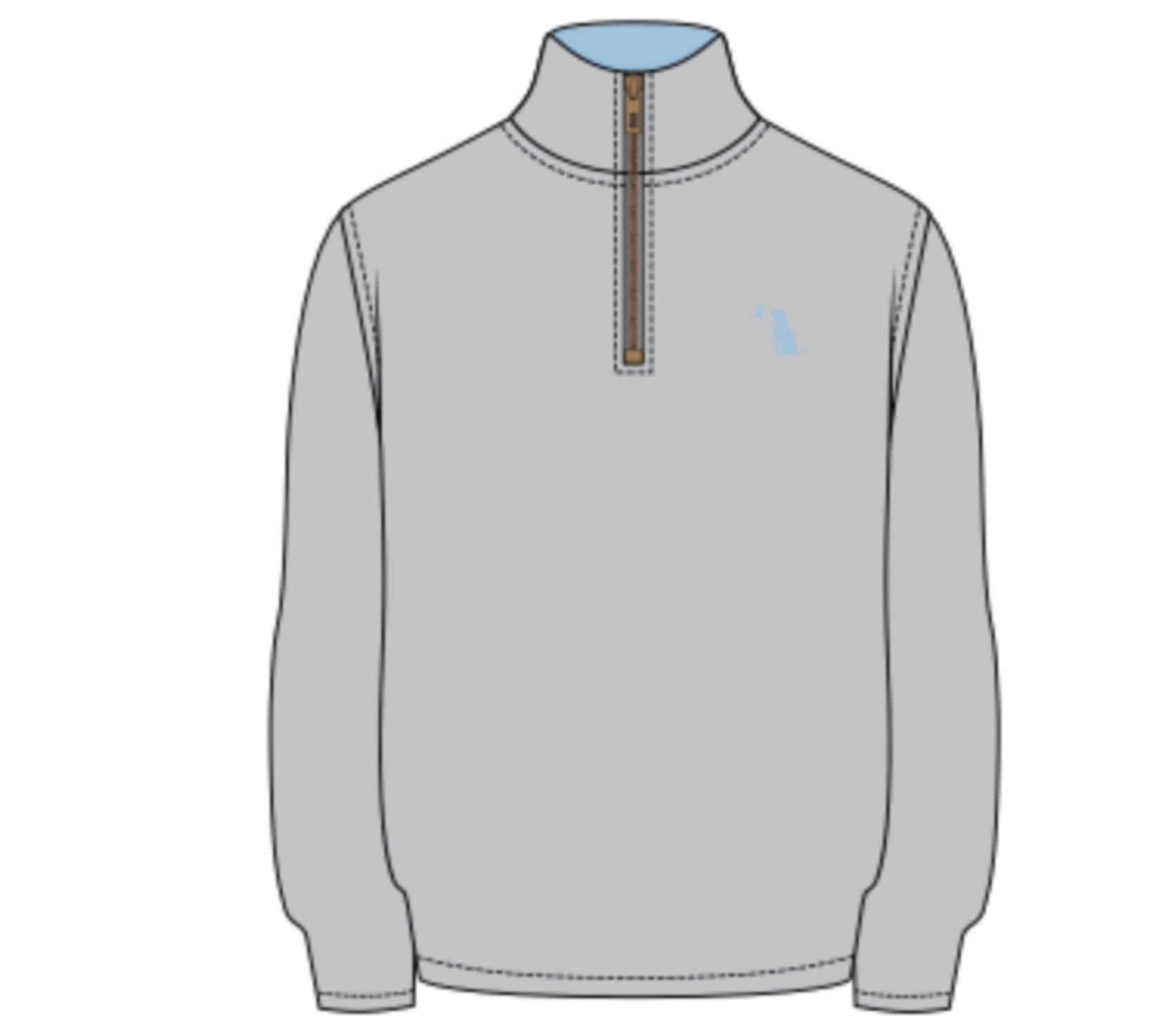 Bentley Quarter-Zip - Light Gray/Light