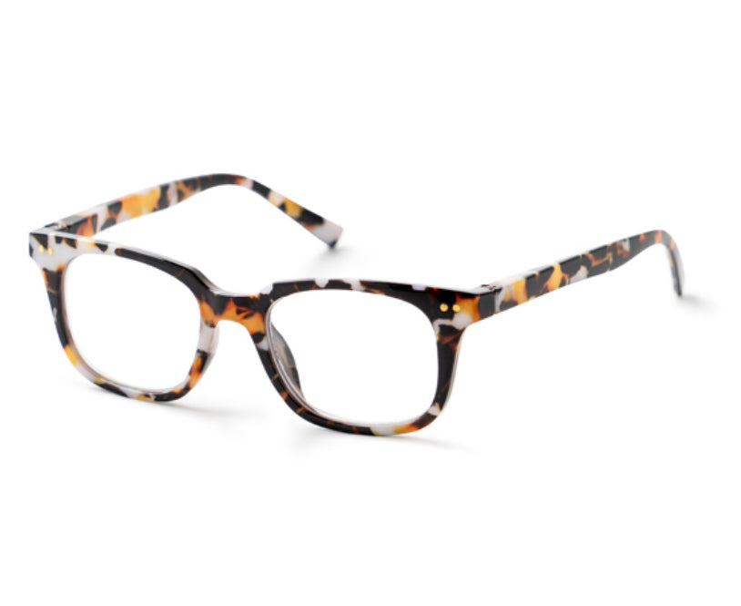 Black-brown spotted optical glasses