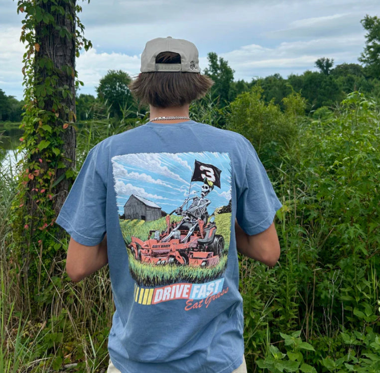 Drive Fast Eat Grass Skelly T-Shirt