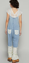 Load image into Gallery viewer, Denim Floral Overalls
