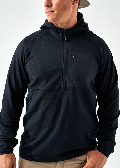 Black- Quarter Zip Blazer