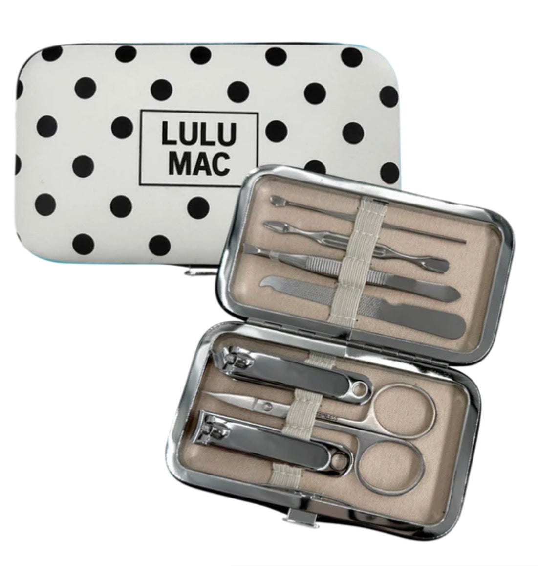 White/Black Dot Manicure Set