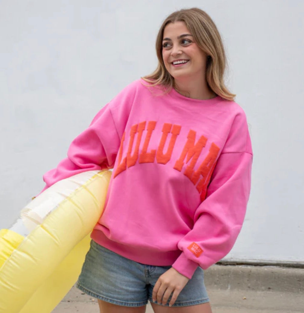 Pink/Orange Puff Sweatshirt