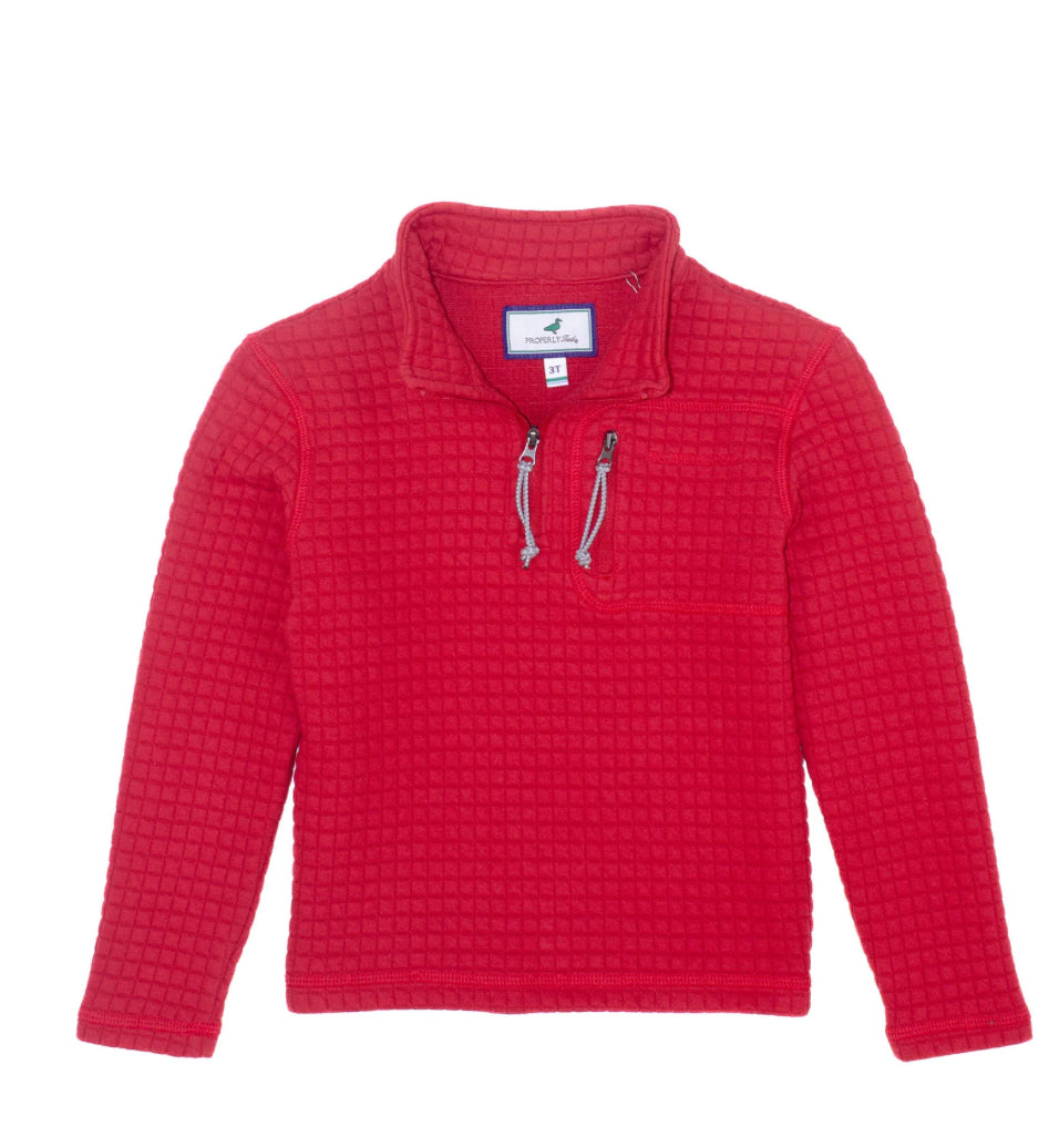 Boys Delta Pullover True Red
