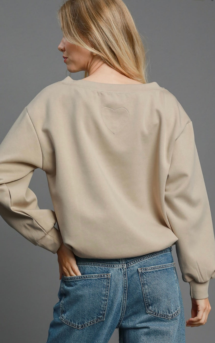 Mushroom Drawstring Sweatshirt
