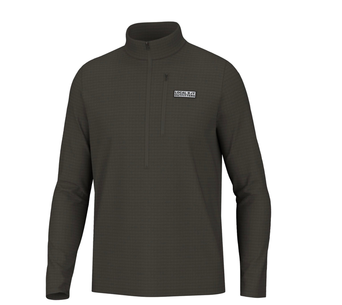 Waffle Half Zip - Deep Mocha
