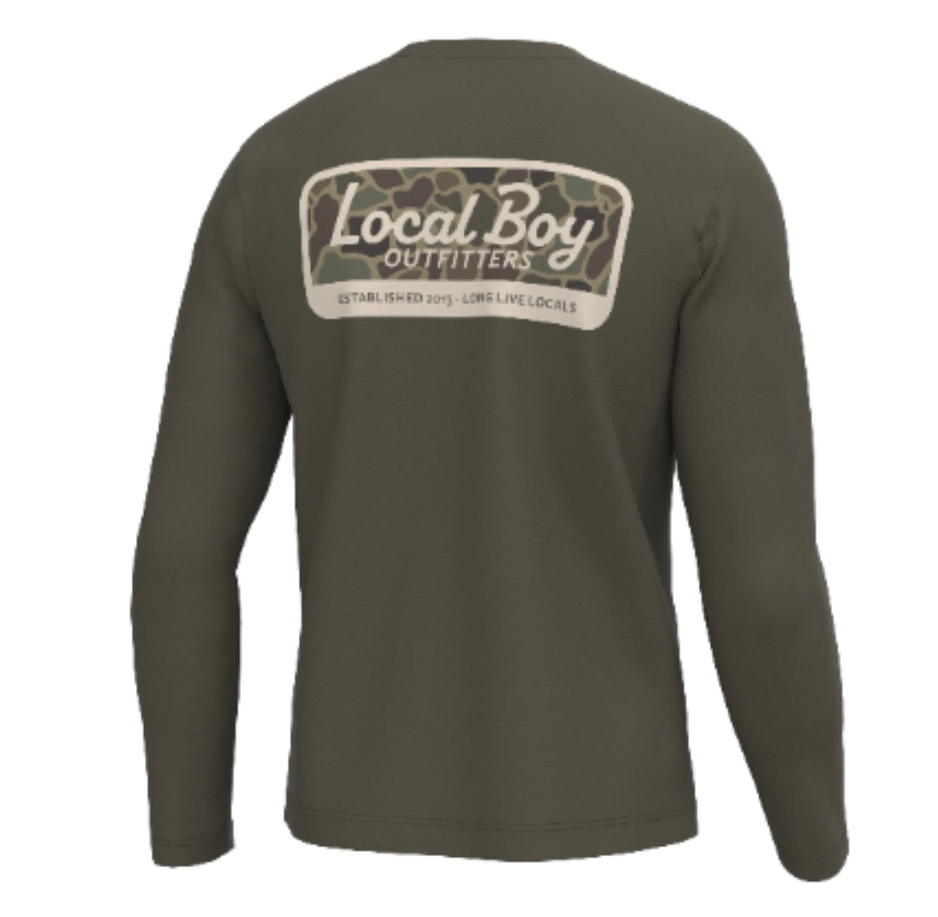 Youth Graphic Long Sleeve Heather Blend Crew - Cedar
