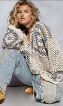 Load image into Gallery viewer, Cream &amp; Grey Cardigan
