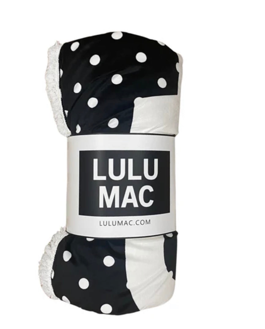 Black With White Dots Blanket