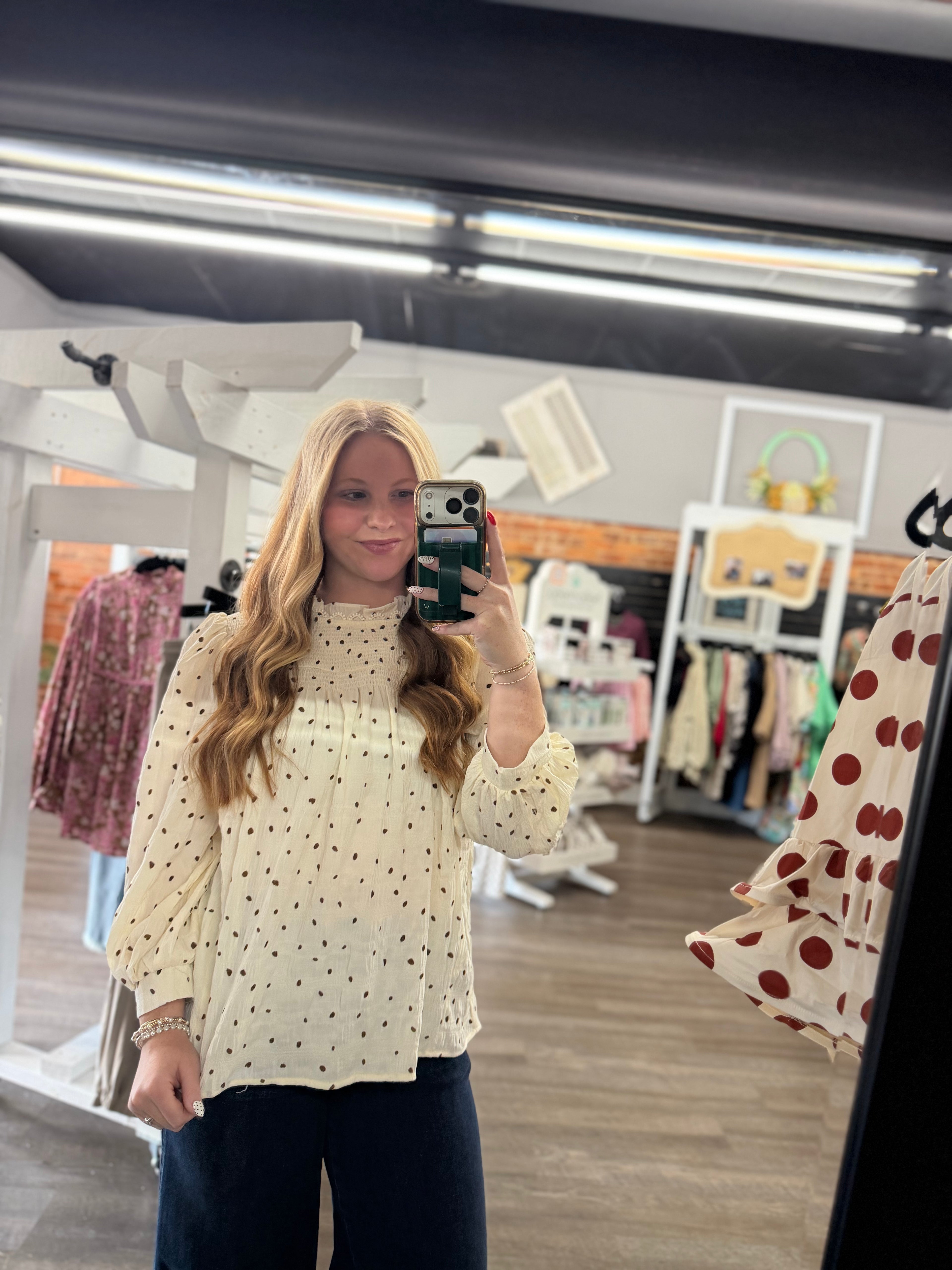 Ecru Dot Blouse