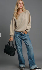 Mushroom Drawstring Sweatshirt