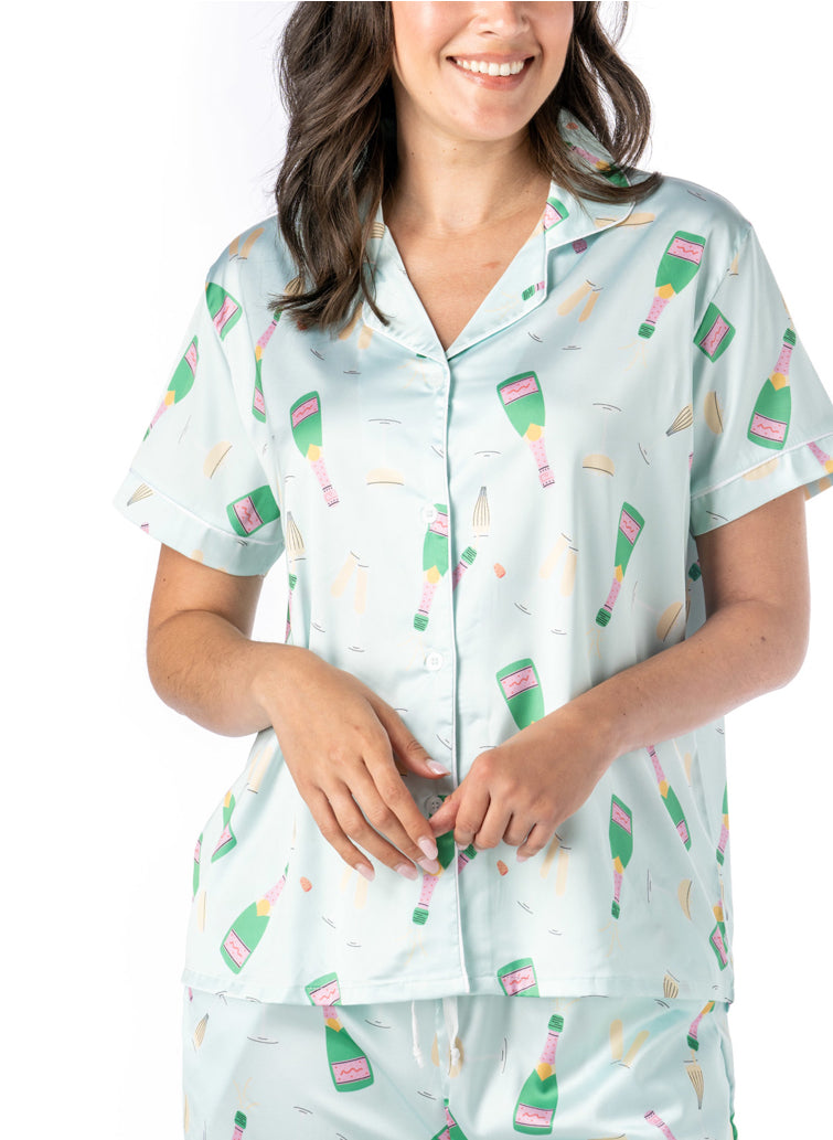 Boots and bubbles pajama top