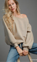 Mushroom Drawstring Sweatshirt