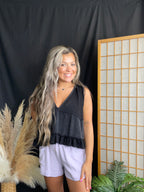 Lavender Linen Shorts