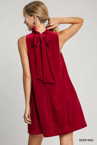 Deep Red Velvet Dress