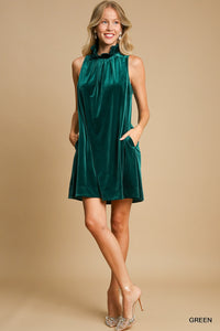 Green Velvet Dress