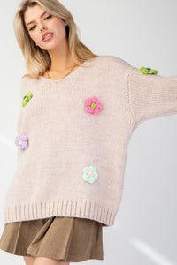 Flower Knit Sweater