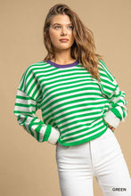 Load image into Gallery viewer, Green Striped Pullover
