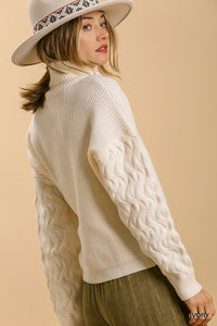 Ivory Turtle Neck Sweater