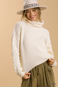 Ivory Turtle Neck Sweater