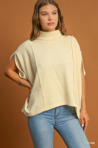 Cream Soft Knit Top