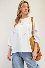 Load image into Gallery viewer, Stud Heart Patch Top
