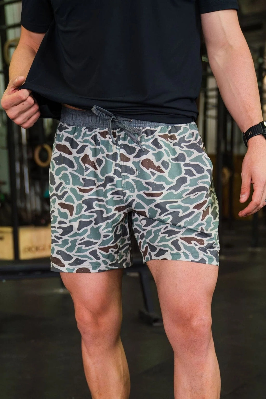 Athletic Short - Retro Duck Camo - Grey Liner 5.5”