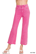 Load image into Gallery viewer, Hot Pink High Waist Frayed Pants
