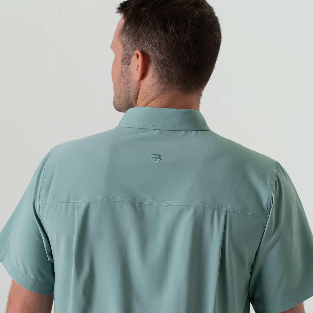 Performance Button Up - Ocean Swell