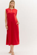 Load image into Gallery viewer, Red Jersey Midi Dress
