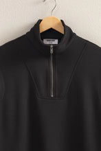 Load image into Gallery viewer, Black Half Zip Sleeveless Top
