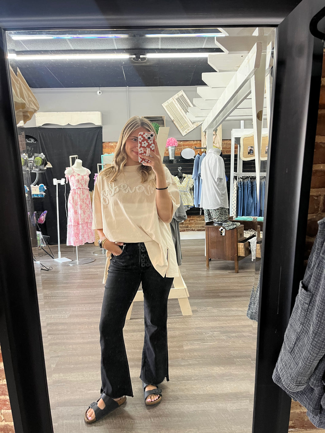 Flying Monkey Mid Rise Black Crop Flare
