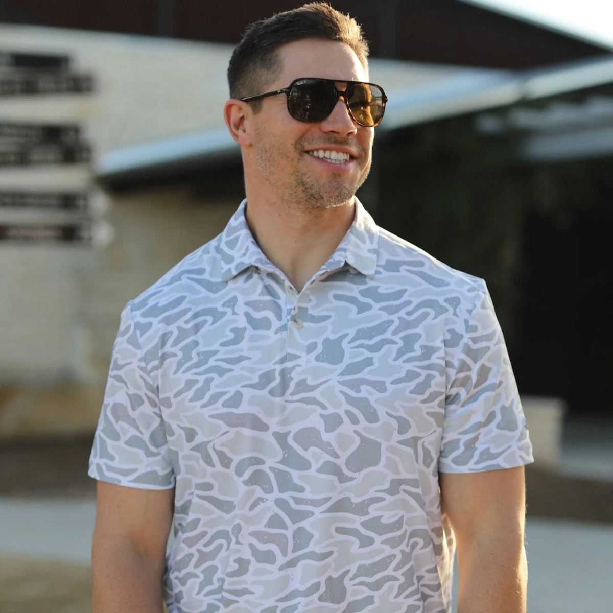 Burlebo Performance Polo White Camo