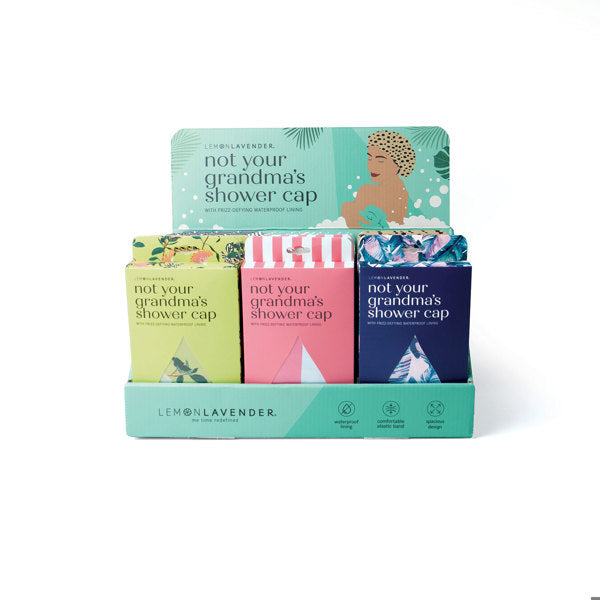 Navy Leaf- Not Your Grandma’s Shower Cap