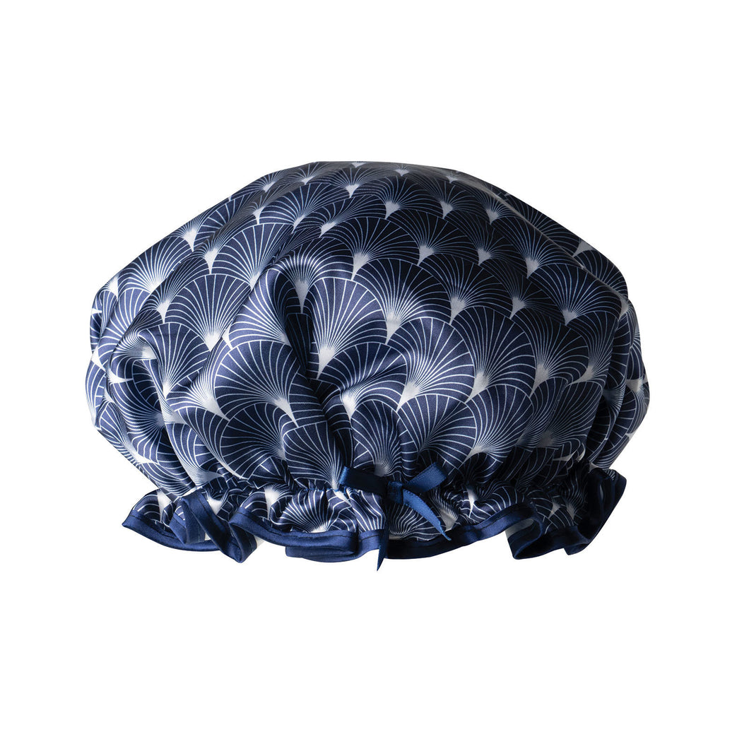 Navy Pattern- Not Your Grandma’s Shower Cap