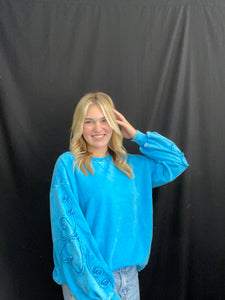 Day Blue heart pattern long sleeve