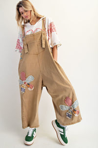 Camel Flower Overalls