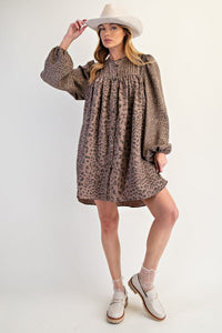 Mocha Animal Print Dress
