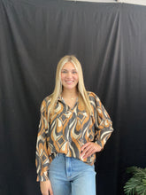 Load image into Gallery viewer, Black-Multi long sleeve top
