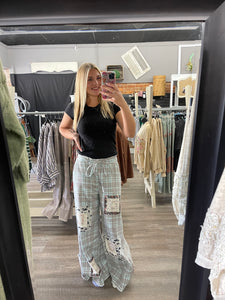 Olive Plaid Pants