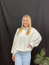 Load image into Gallery viewer, Ash Grey Long Sleeve MockNeck Sweatshirt
