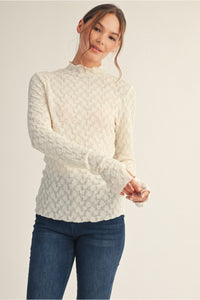 Ivory Lace Fitted Top