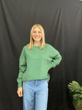 Load image into Gallery viewer, Green Oversized Crewneck Pullover

