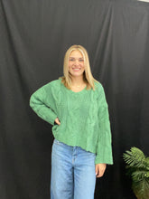 Load image into Gallery viewer, Jade/Green Textured Sweater
