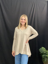 Load image into Gallery viewer, Mushroom Raw Hem Top
